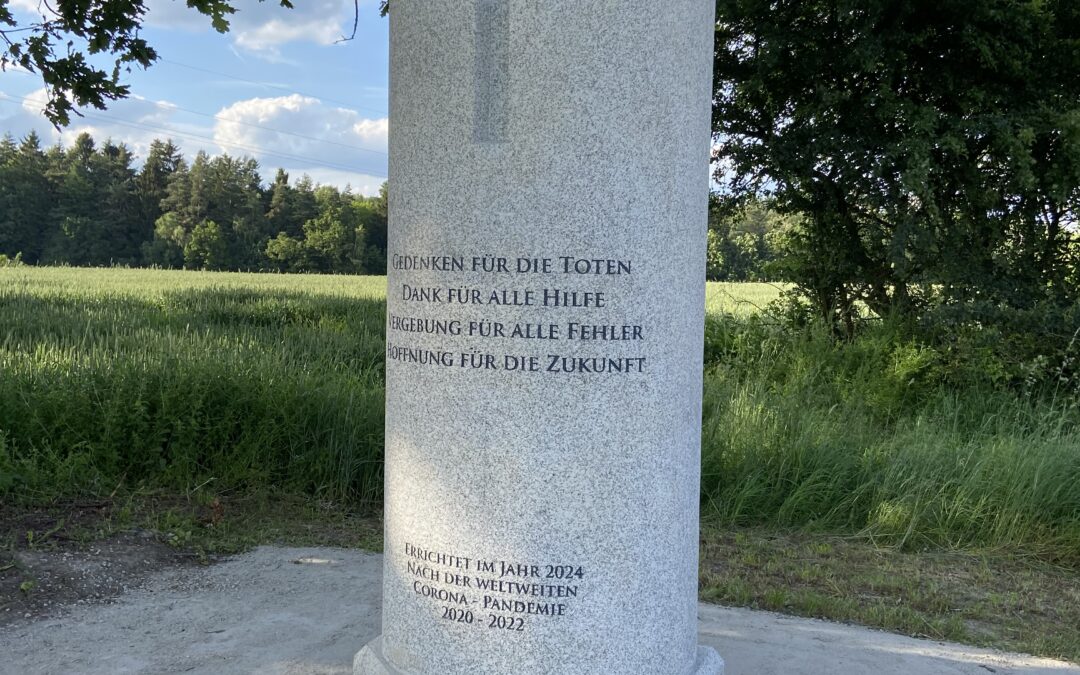 Einweihung Corona Gedenksäule