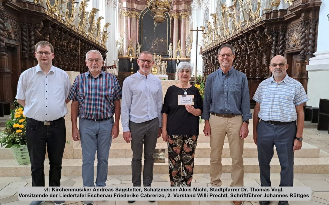 Spendenübergabe Erlöse Benefizkonzert „Oratorium Paulus“ an Förderverein Basilika