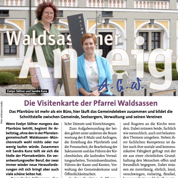 Waldsassener Anzeiger – Mai 2025 – Pfarrbüro